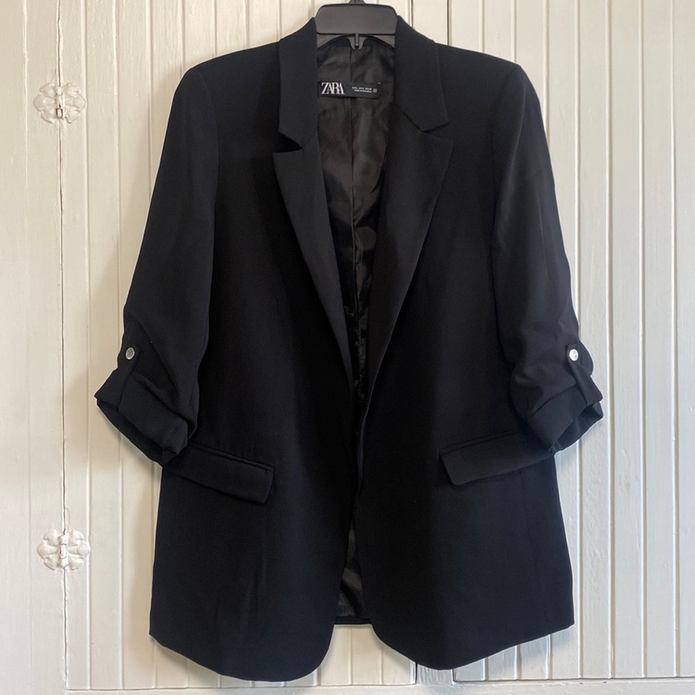 Zara Black Blazer Jacket - Large